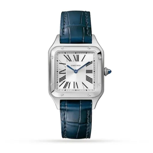 CARTIER Cartier Santos-Dumont Women Quartz Silver Alligator Watch WSSA0023