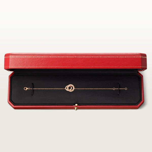 CARTIER LOVE BRACELET, ON CHAIN, PAVED