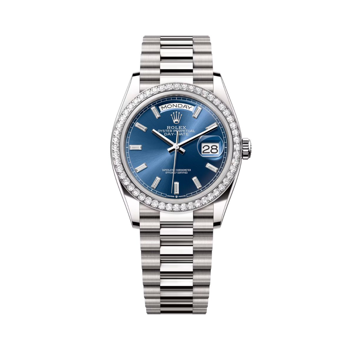 Rolex Day-Date 36 white gold and diamonds Reference 128349RBR