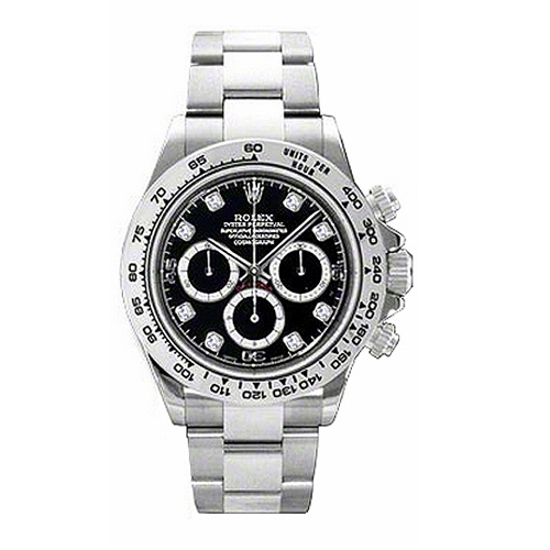 Rolex Daytona Black Dial with Diamonds 40mm