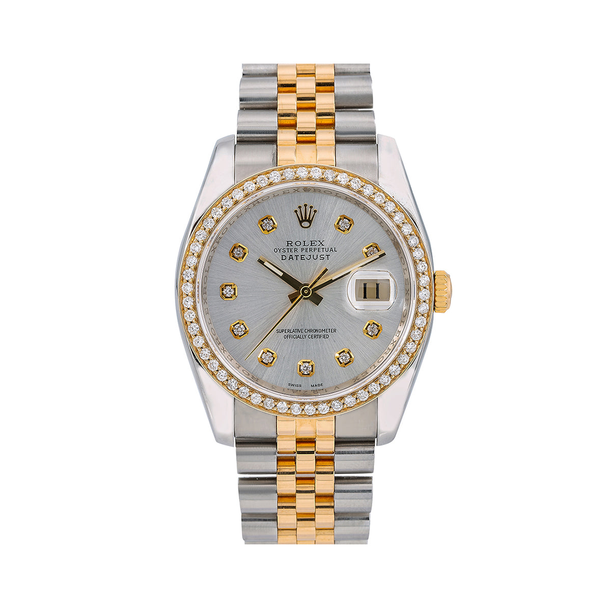 Rolex Datejust Diamond Watch, 116233 36mm Silver Mother Of Pearl