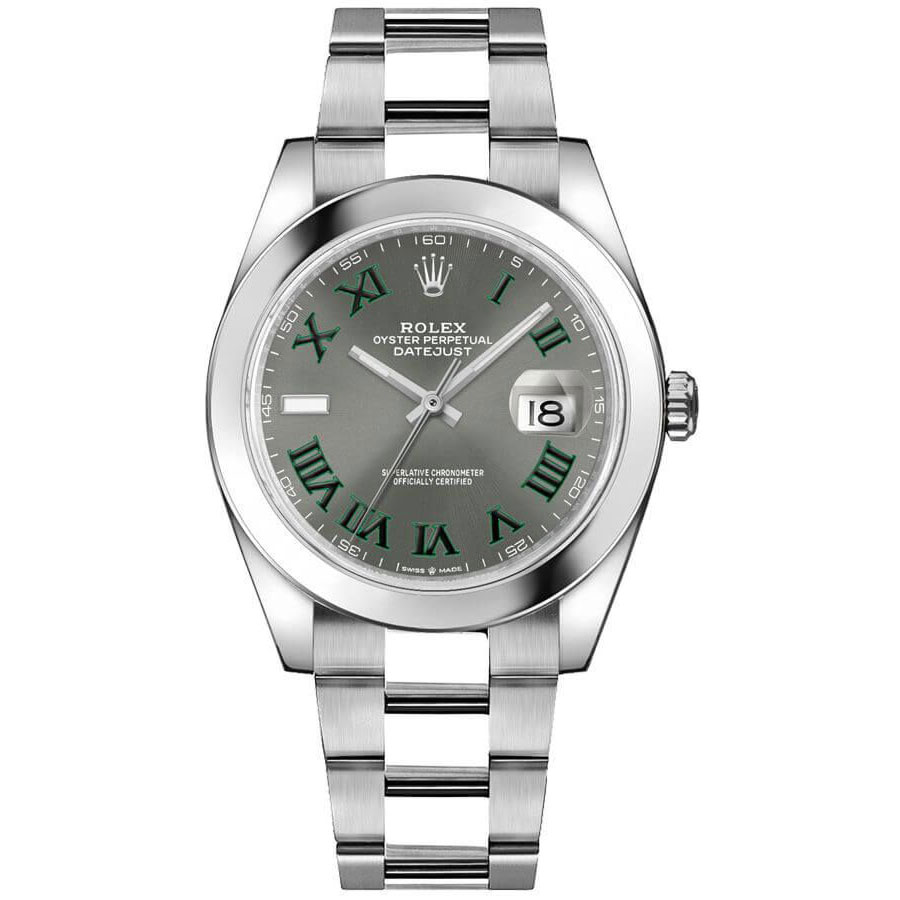 Rolex Datejust 41 Slate Grey Dial Oyster Bracelet Men's Watch