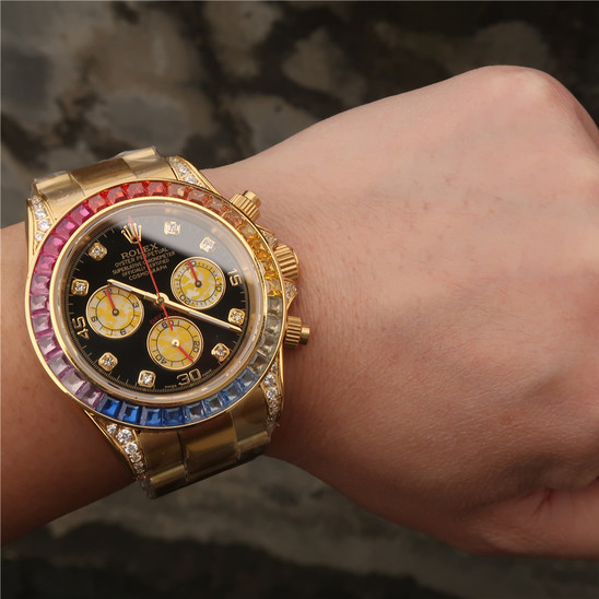 Rolex Daytona Rainbow Diamond Yellow Gold 40mm