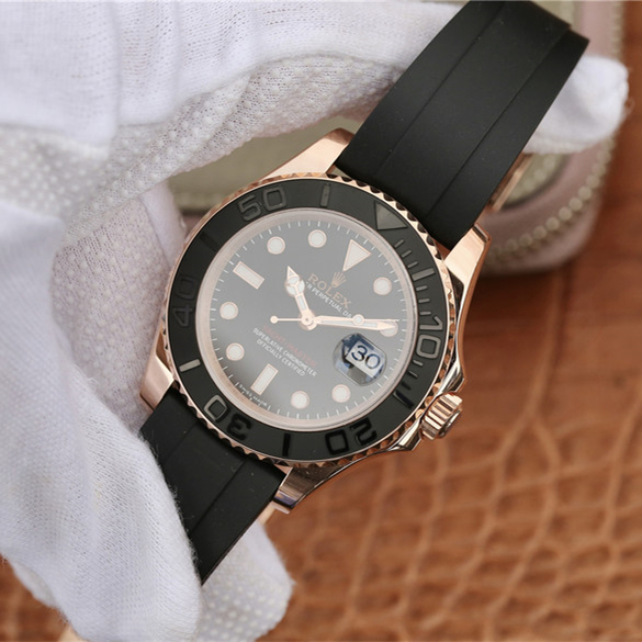 Rolex Yacht-Master Rose Gold Black Ceramic Bezel 40mm