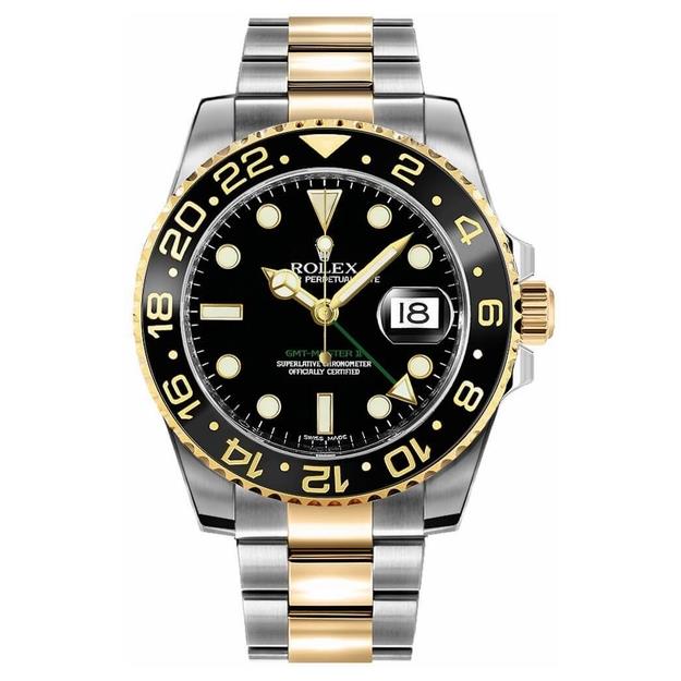 Rolex GMT-Master II Two Tone Black Dial 40mm