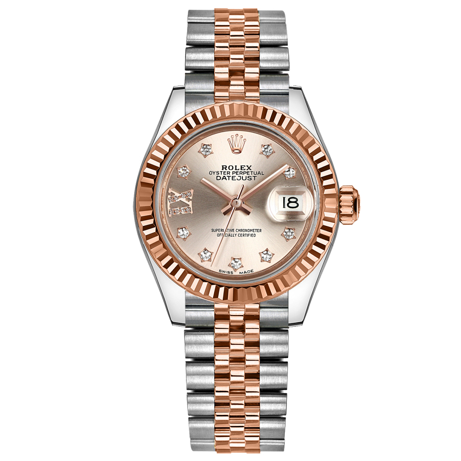 Rolex Lady-Datejust 28 Stainless Steel & Rose Gold Women's Watch 279171