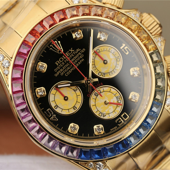 Rolex Daytona Rainbow Diamond Yellow Gold 40mm