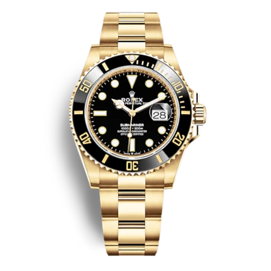 Rolex Submariner Date Black Dial Yellow Gold 41mm