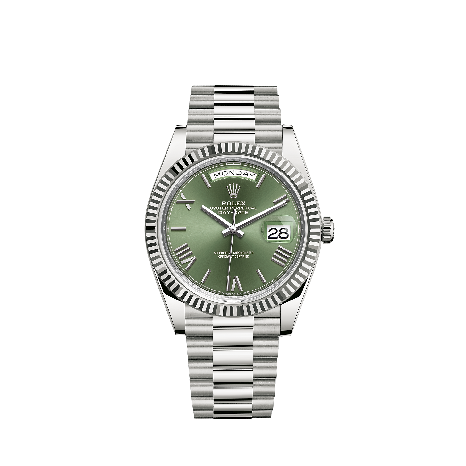 Rolex Day-Date White Gold Green 40mm