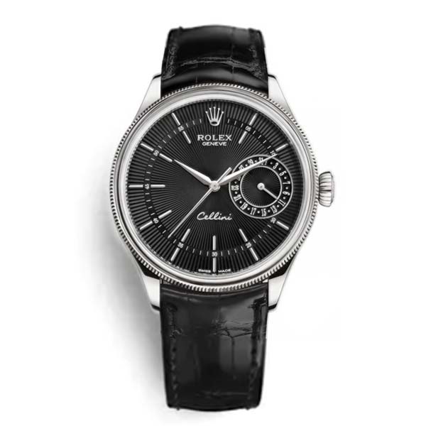 Rolex Cellini Time Date Black Dial 39mm