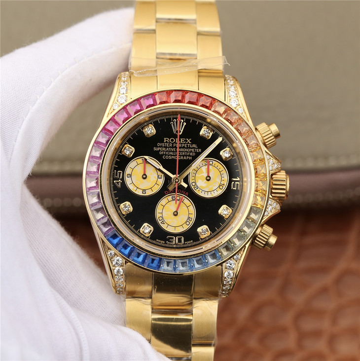 Rolex Daytona Rainbow Diamond Yellow Gold 40mm
