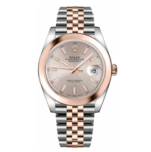 Rolex Datejust Rose Gold & Steel Watch 41mm