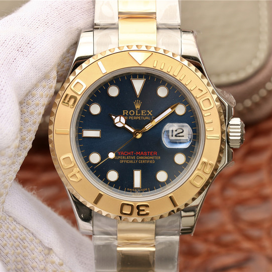 Rolex Yacht-Master Yellow Gold Bezel Blue Dial 40mm