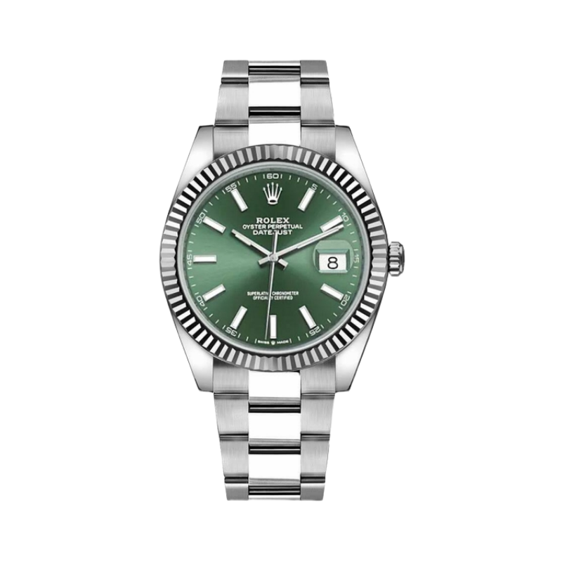 Rolex Datejust Green Dial Oyster Bracelet 41mm