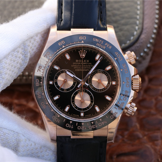 Rolex Daytona Rose Gold Leather Strap 40mm