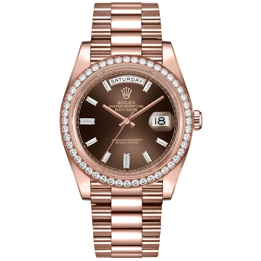 Rolex Day-Date 40 Diamond Hour Markers Men's Watch 228345RBR
