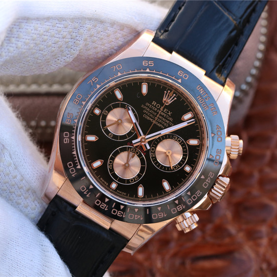 Rolex Daytona Rose Gold Leather Strap 40mm