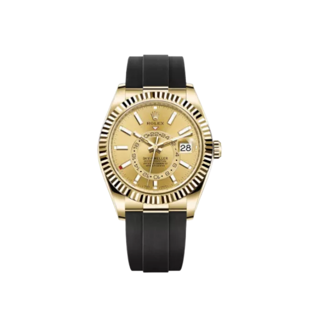 Rolex Sky-Dweller Yellow Gold Champagne Dial 42mm