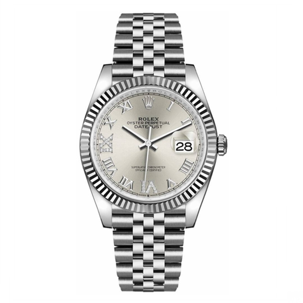 Rolex Datejust Silver Dial Oyster Bracelet 36mm