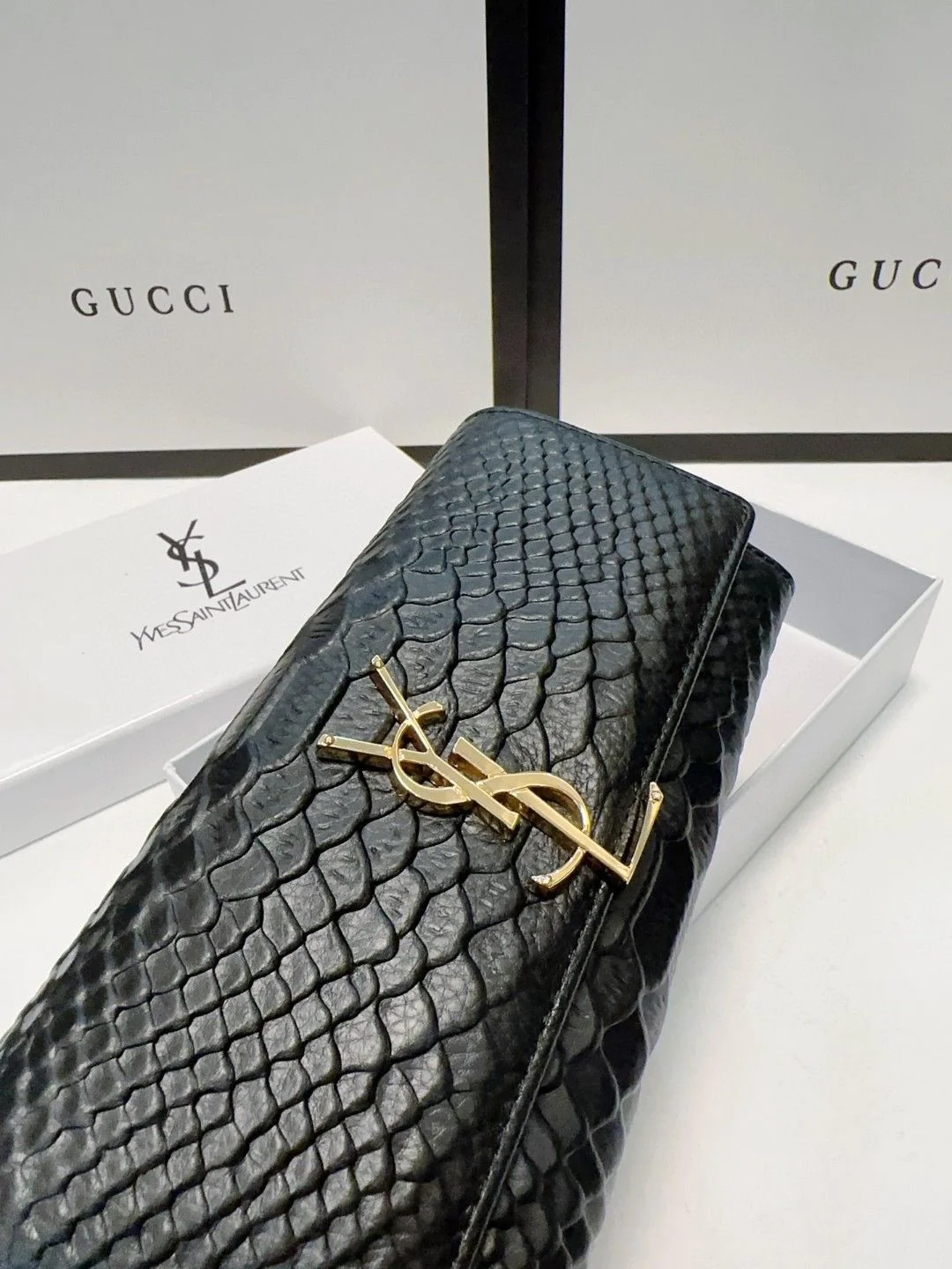 New Women's Long Wallet Snake-print Cowhide Card Bag 1024031307