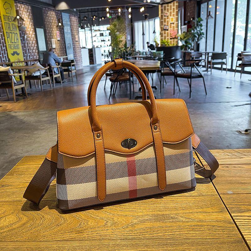 New Fashion Large Capacity Plaid Tote Bag 1024042914
