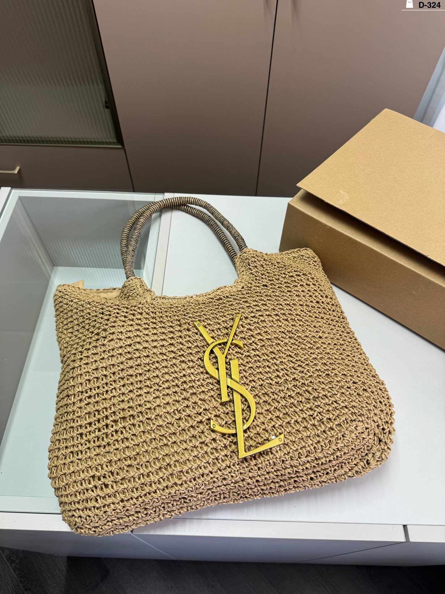 YSL Summer Fashion Straw Tote Bag 0724041109