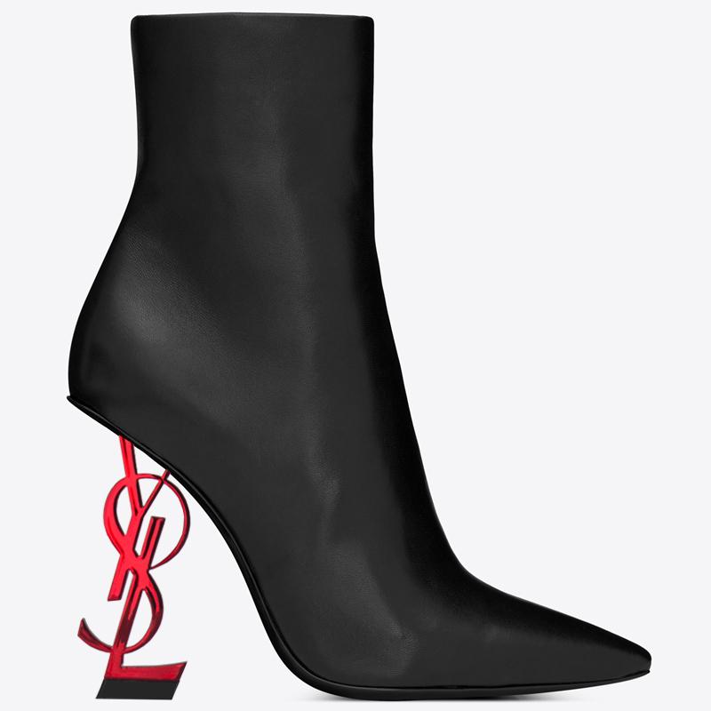 New Cowhide Winter Boots, Slim Heel Fashion Boots 1023120811