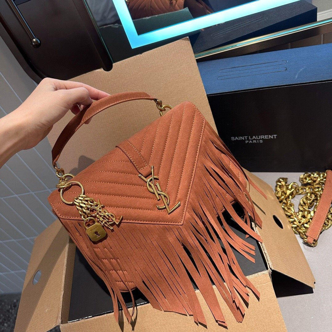 Fashion and versatile retro tassel crossbody bag 1023121324