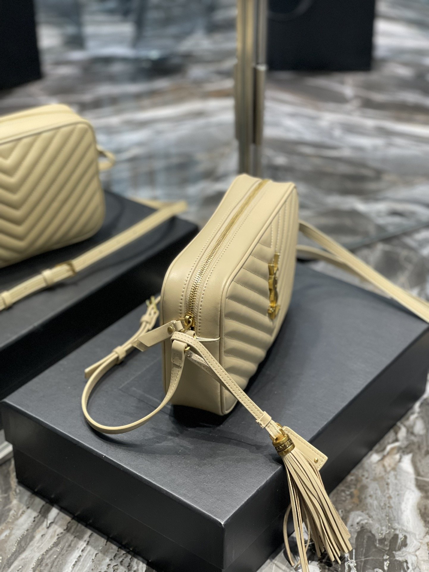 Saint Laurent Lou Camera Bag With Gold Toned Hardware For Women 0425020818