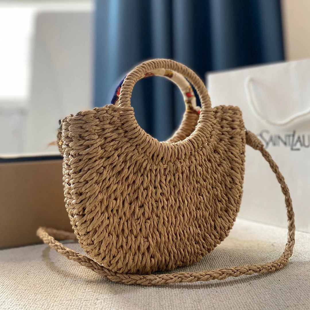 Fashion holiday style handwoven vegetable basket straw bag 1024041001