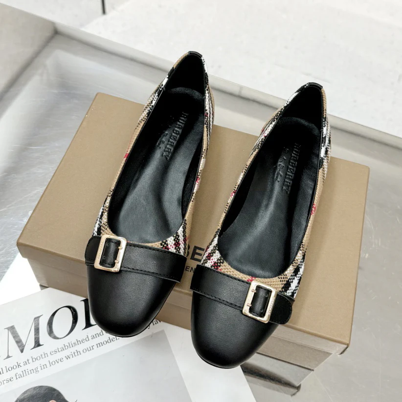 BBR Classic Plaid Flat Shoes Women 1025051619