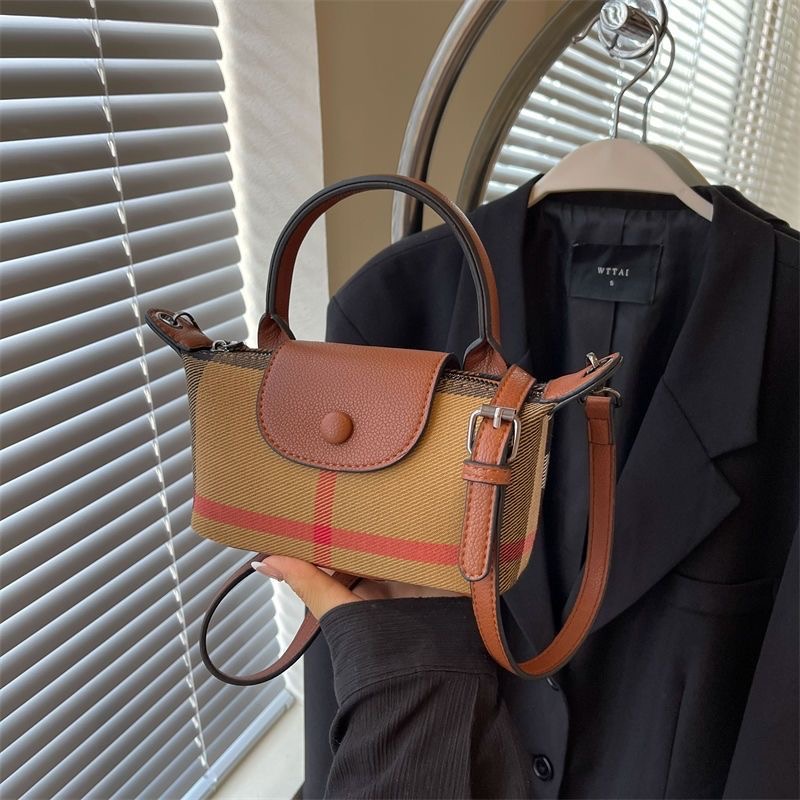 New casual retro plaid mini square bag PD042025051906