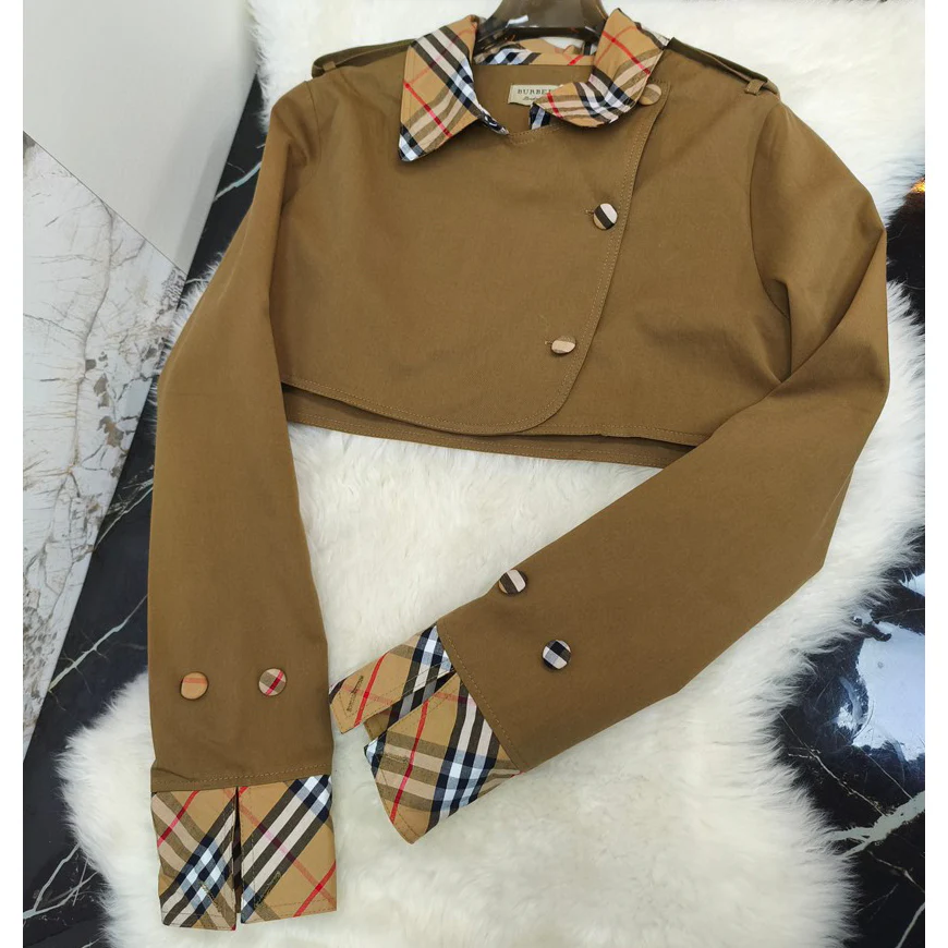 New Plaid Brown Two-Piece Set 1025102412