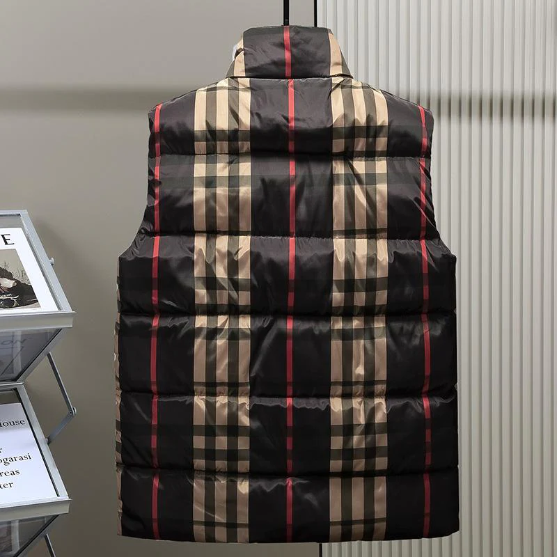 New fashion versatile plaid down cotton vest vest vest vest 1024010502
