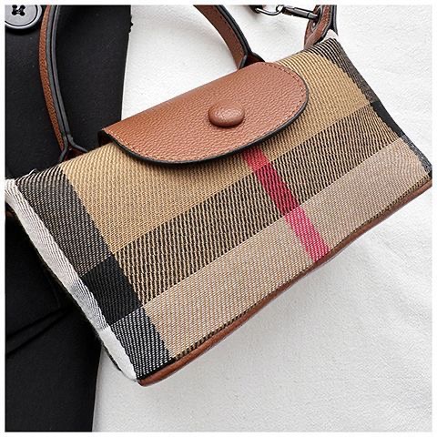 New casual retro plaid mini square bag PD042025051906