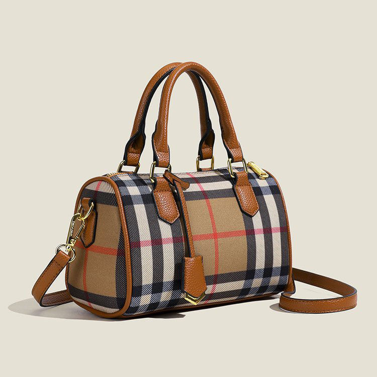 New casual retro plaid handbag PD042025051907
