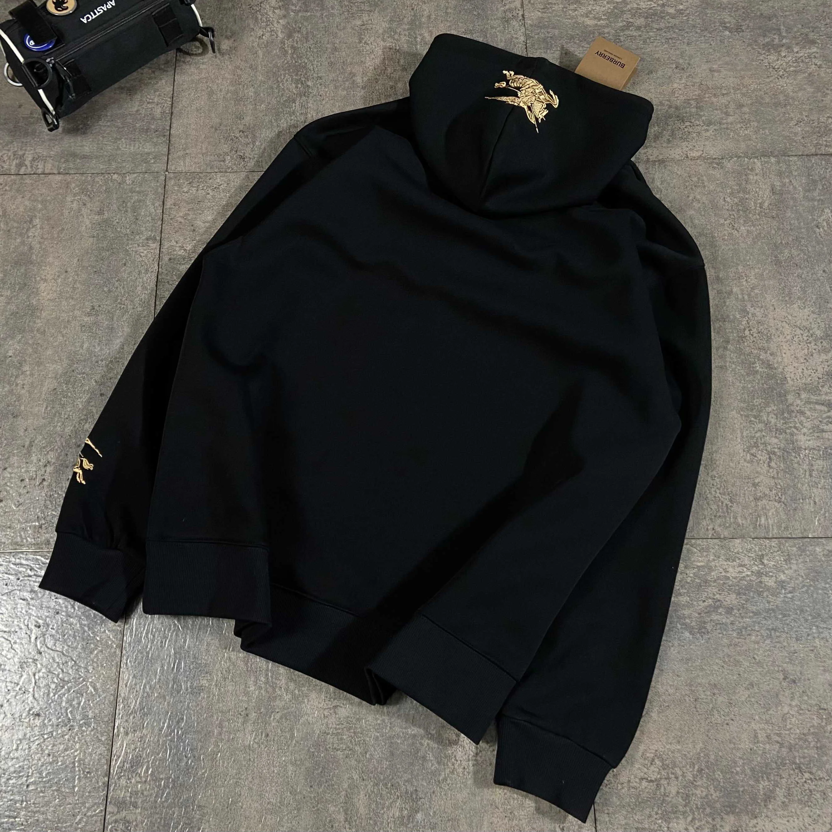 Spring new embroidery couple models hooded sweatshirt 1025021218