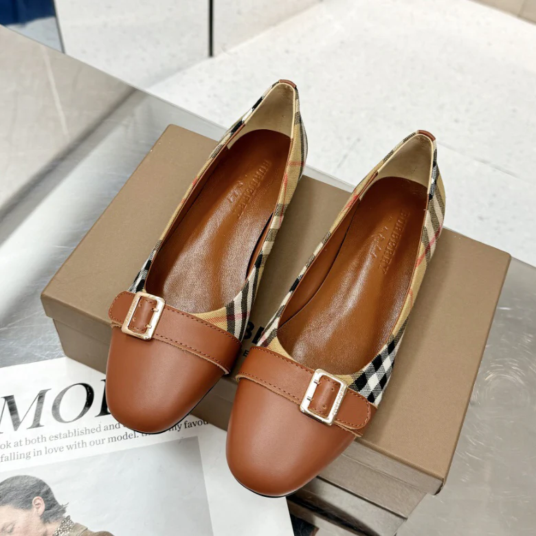 BBR Classic Plaid Flat Shoes Women 1025051619