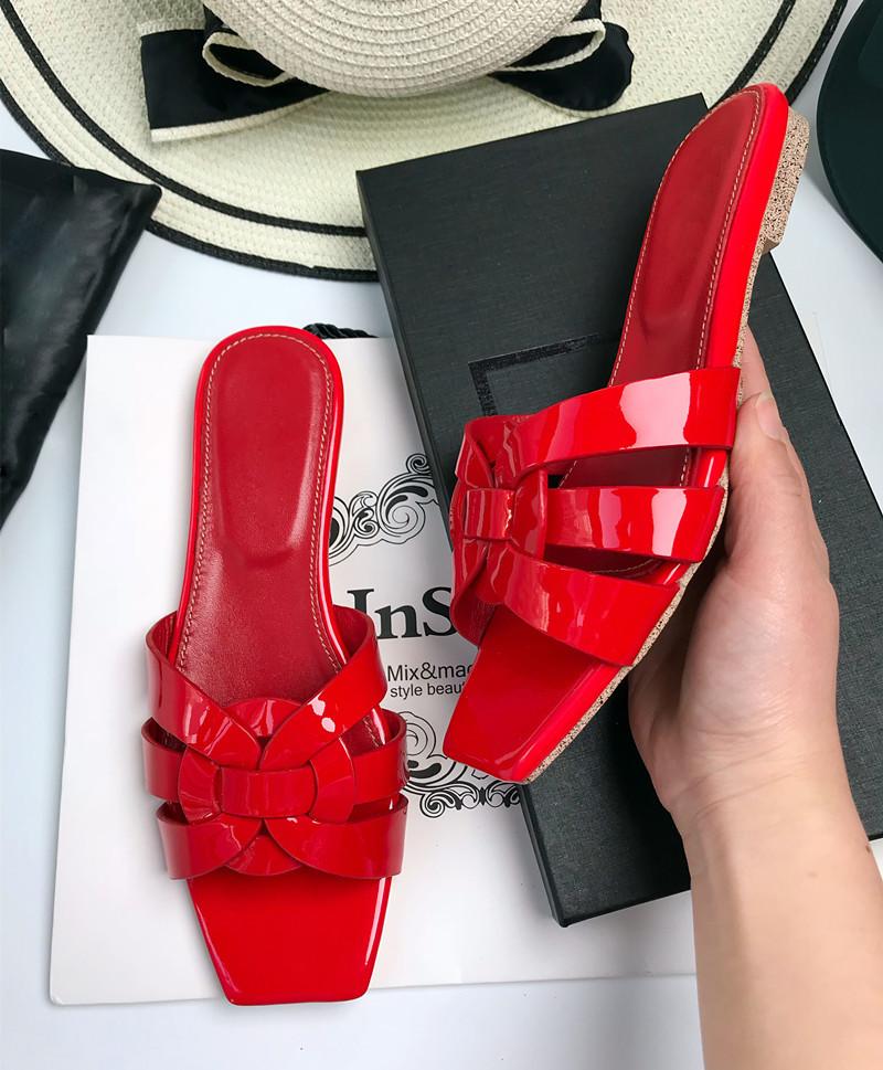 Y Leather Shoes Woven All-match Flat Heel Women's Shoes 1024041119