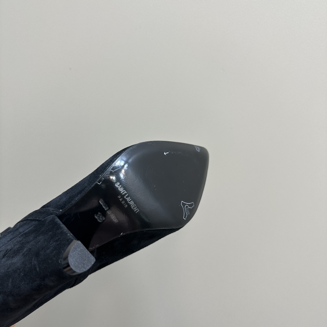 Y New Side Zipper High Heel Ankle Boots 0424111501