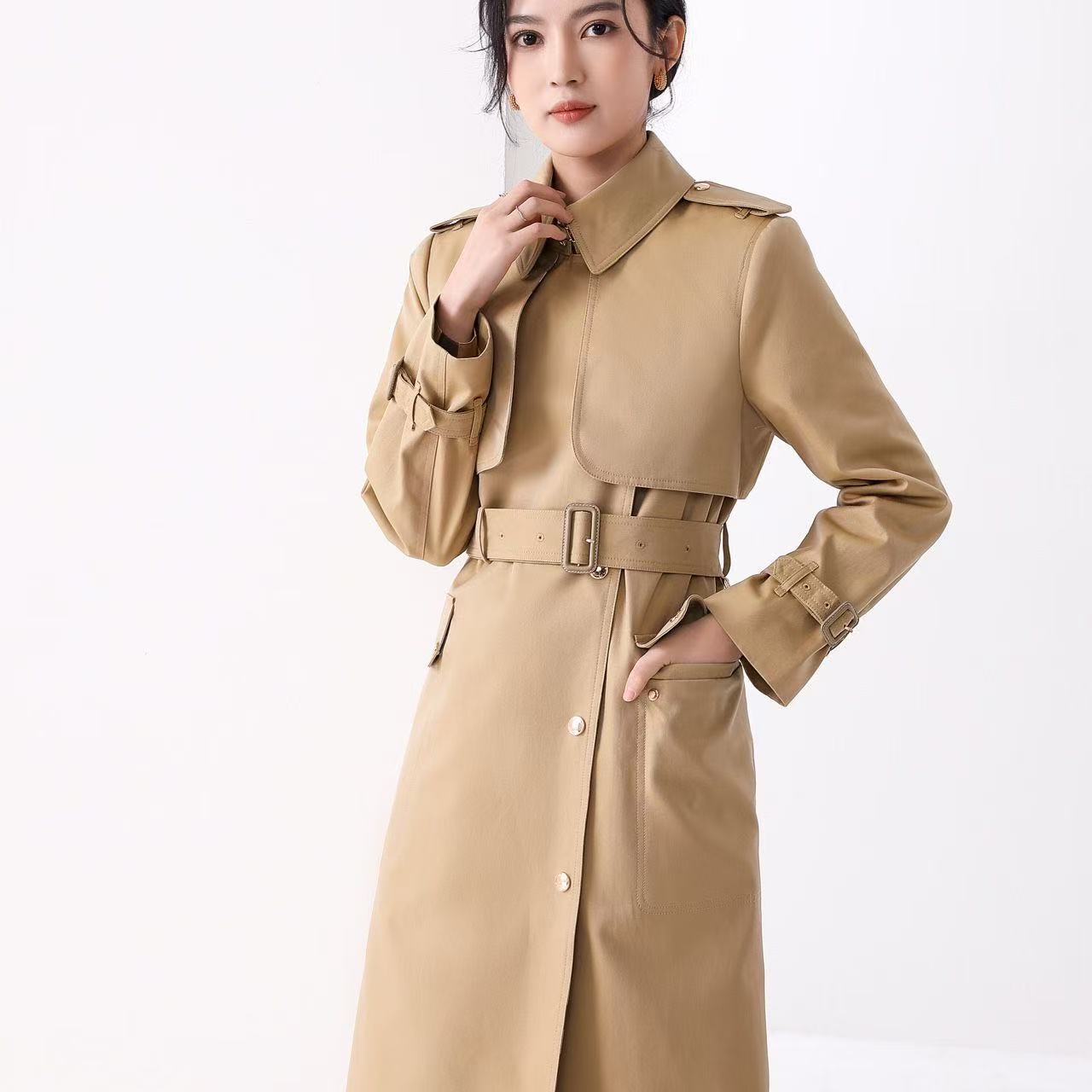 Long Check Collar Castleford Trench Coat PD0425080501