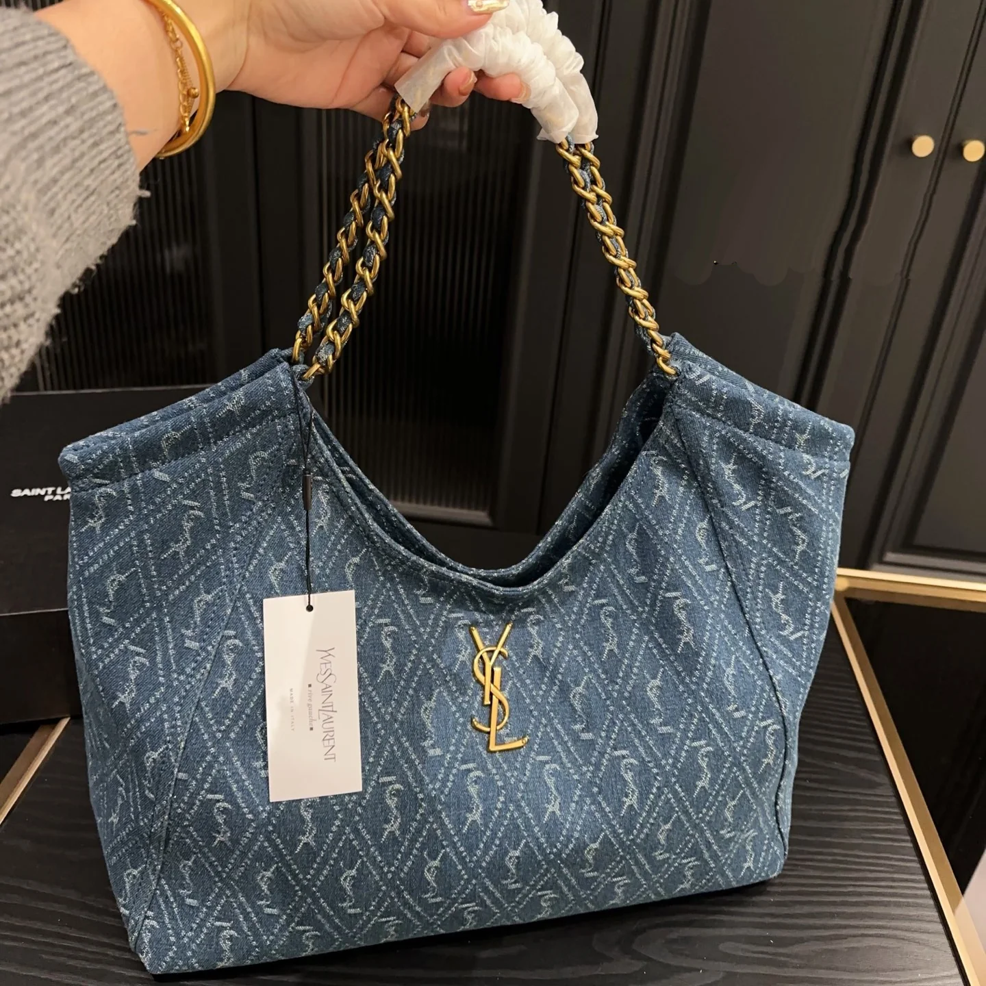 New fashionable and versatile denim handbag　1025042509