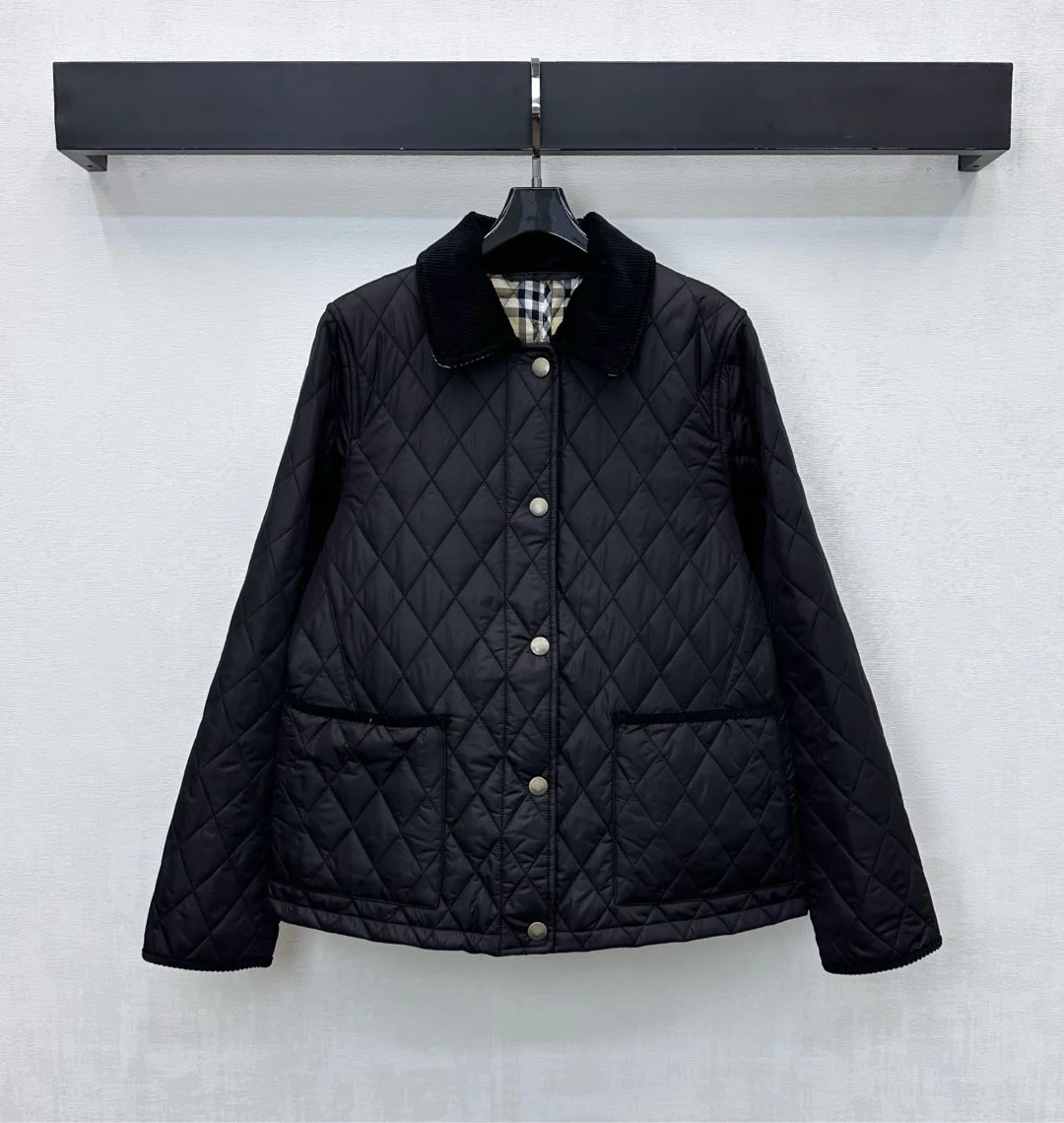 BBR Corduroy-trimmed Quilted Jacket  WB0625111409