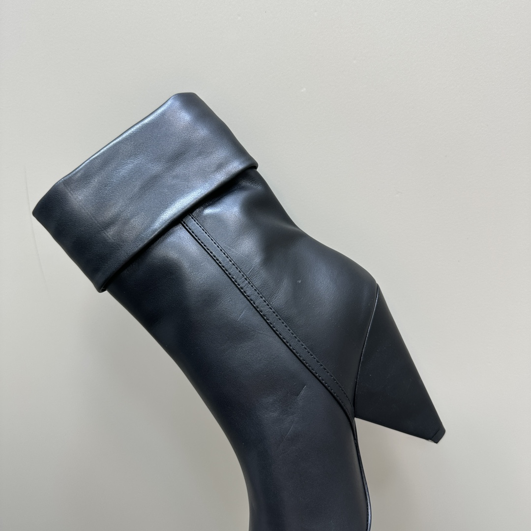 Y New Side Zipper High Heel Ankle Boots 0424111501