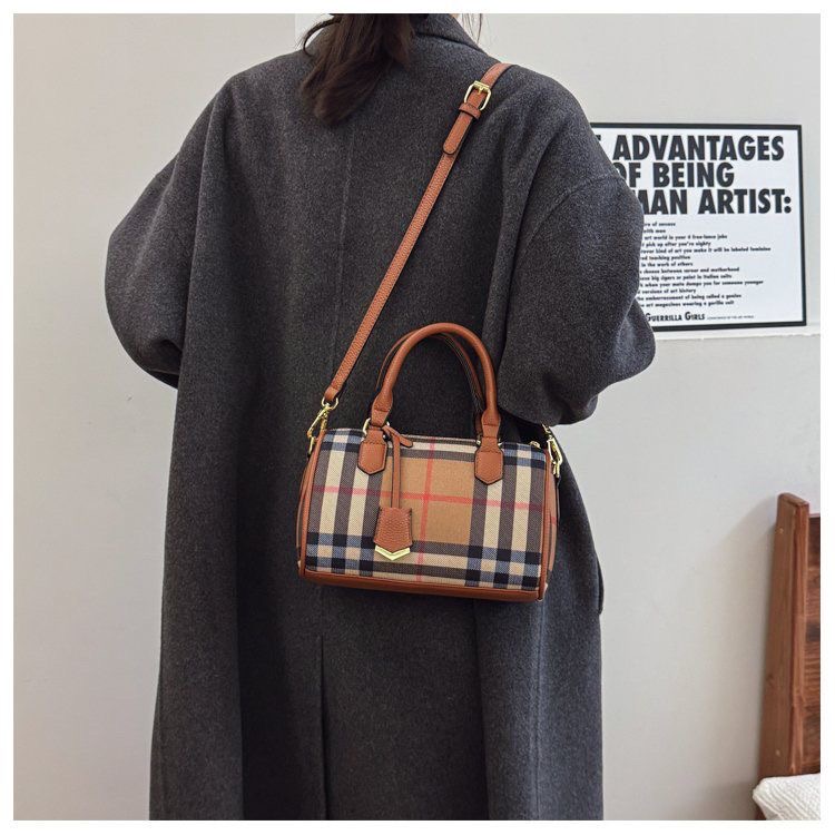 New casual retro plaid handbag PD042025051907