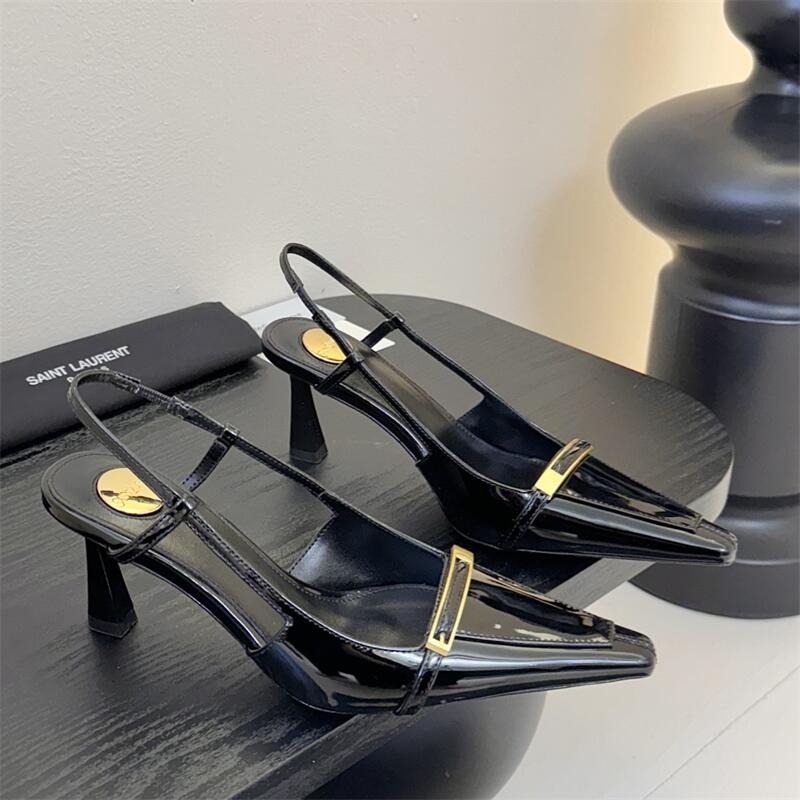 Jacqueline Patent Leather Slingback Pumps 0425020505