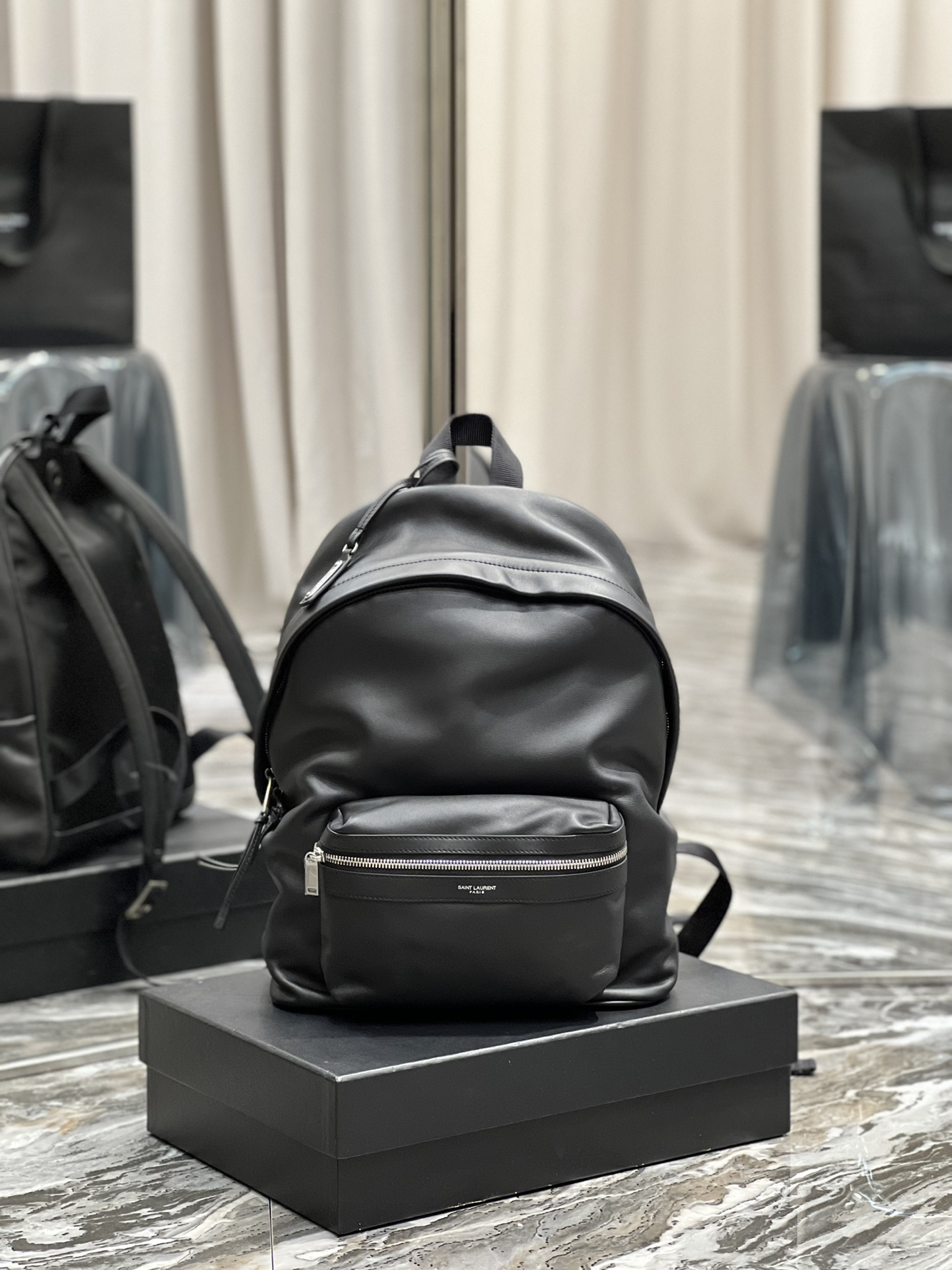 Saint Laurent City Backpack In Unisex For Women 0425020817