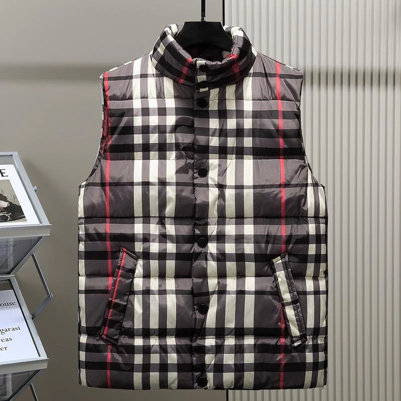 New fashion versatile plaid down cotton vest vest vest vest 1024010502