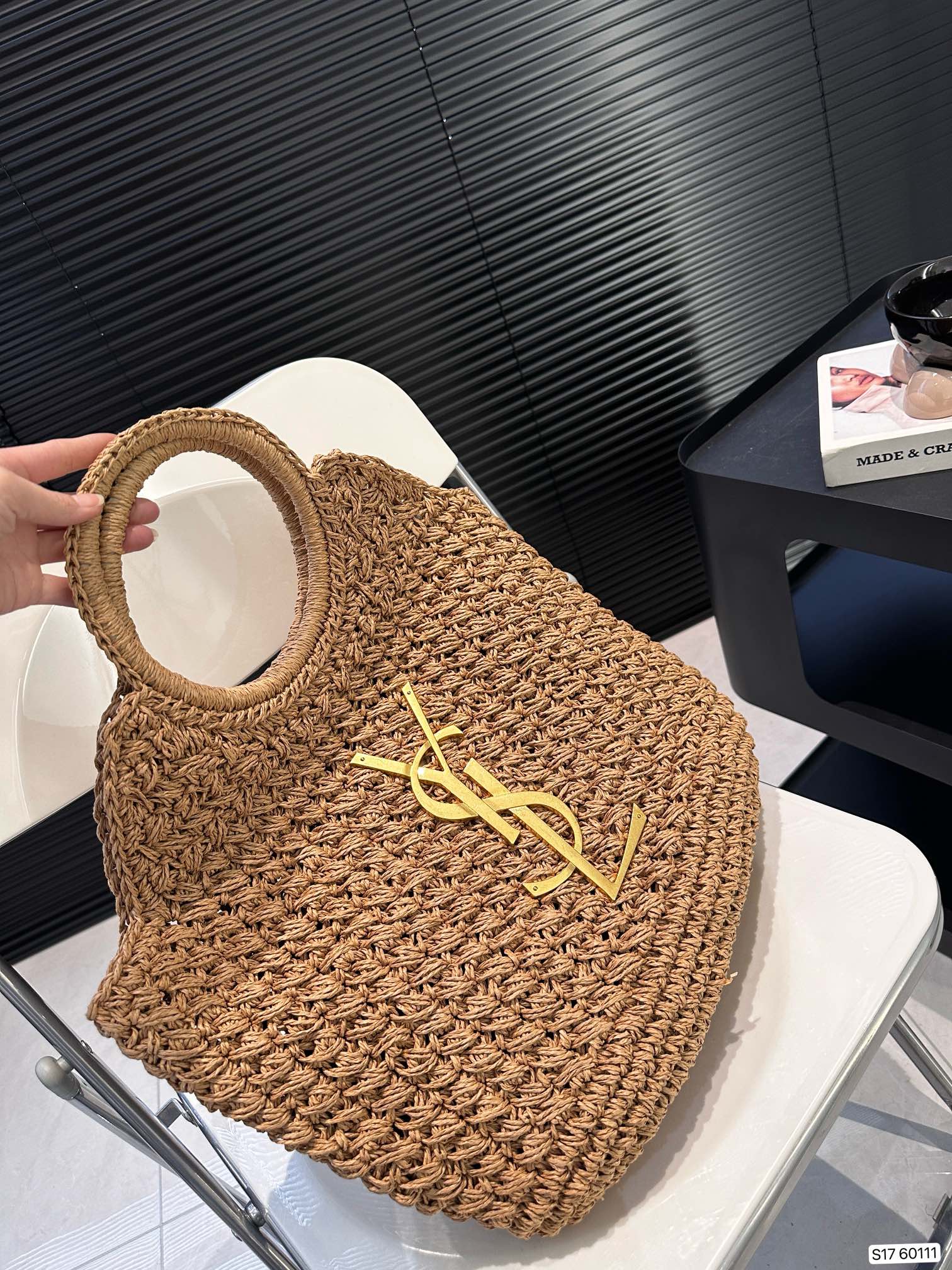 YSL Summer Fashion Straw Tote Bag 0724041110