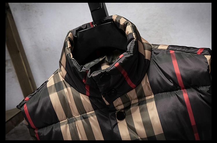 New fashion versatile plaid down cotton vest vest vest vest 1024010502
